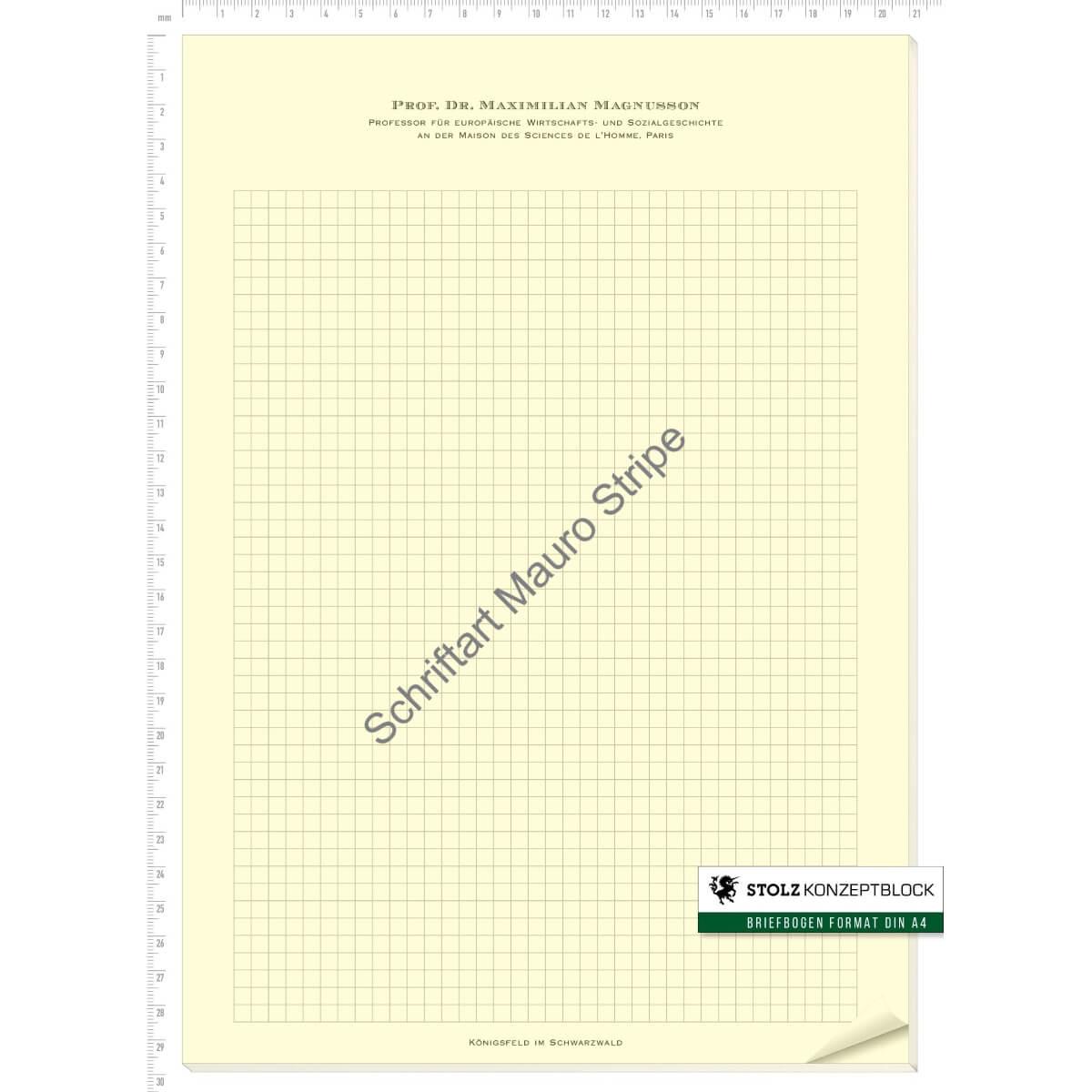 STOLZ Konzeptblock A4 kariert (Mauro Stripe)